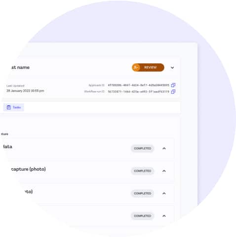 screenshot of biometric verification features