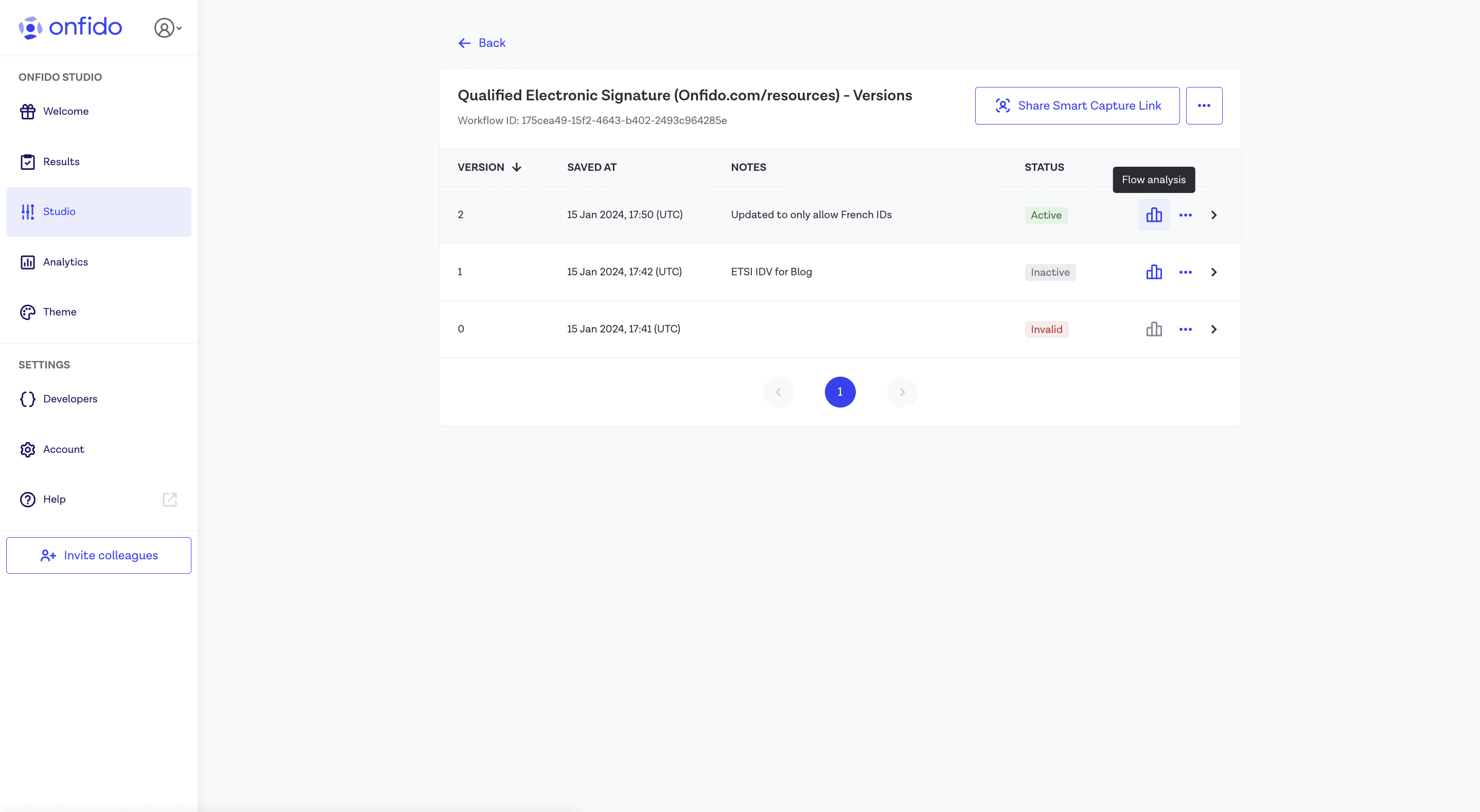 QES flow analysis