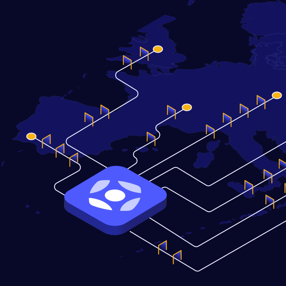 EU map with compliance journeys